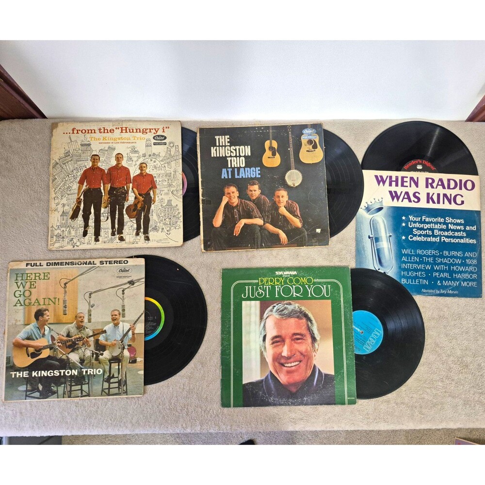 Kingston Trio Perry Como When Radio Was King Reader's Digest 12" Vinyl LP Lot